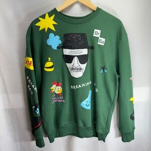 Breaking Bad Heisenberg Graphic‎ Crewneck Sweatshirt Green Size M